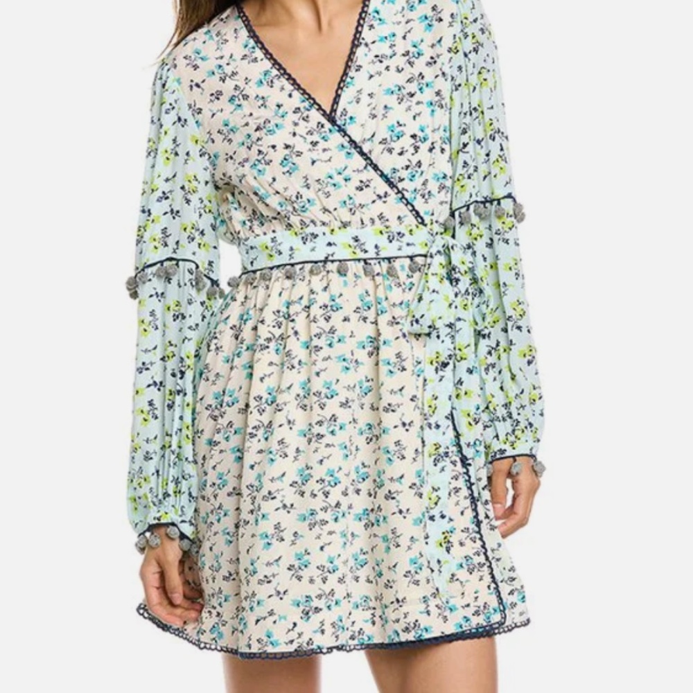 NWT Ash & Eden Fara Mini Wrap Dress